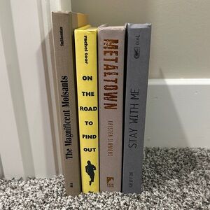 Decorative Book Bundle #10 - Set of Four Hardcover Books in Neutral Tones